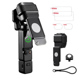 For DJI Osmo Pocket 4 Case Cover, Translucent, PC Fit for DJI Osmo Pocket 4, Accessory Set, Full Protection, Shockproof, Dustproof, [Osmo Pocket 4, Protective Film, Set of 2 x 2, Cover Set x 1