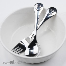 Smile Toddler Spoon + Fork 6-Piece Set / 스마일 유아용 스푼+포크 6P