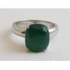 Green Onyx Sterling Silver Ring US Size 9 Diameter 19