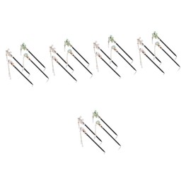 TOVINANNA Sets Chinese Style Hair Sticks Wood Hair Pin Chopstick Rose Hairpin Stick Pins for Buns Elegant Women's Accessory Pcs