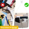 Pack of 2 Wall Organiser Hanging, Grey Wall Hanging Bags