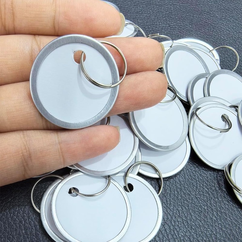 BetterJonny 50pcs Kinzoku Key Tags, Tags Keychains Name Tags ID