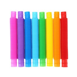 8Pcs Pop Tubes, Fidget Toys for Kids, Sensory and Learning Toys for Toddlers, Sensory Tubes Stretch Pipe Toy for Kids Adults Release Stress Relieve Anxiety, Colourful