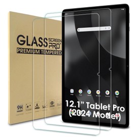 WD&CD 2 Pack Screen Protector Compatible with Onn 12.1" Tablet Pro (2024 Model), Case Friendly Tempered Glass for Onn 12.1inch Tablet Pro【Anti Scratch 】【Anti Bubble】【High Definition】