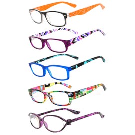 OWL Reading Glasses for Women, 5 Pack Readers Fashion Eye Glasses 3.25