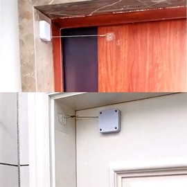 Audiofan Household Sliding Door Closer, Automatic Door Closer, Wire and Spring Closes Doors Automatically Closes Interior Sliding Doors Light Sliding Doors for Doors with Double Sided Tape Included