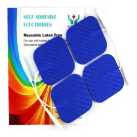 8 Electrodos Tens Pads Parches Cuadrados 5x5 Cola De Ratón                                                                                            