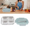 Lunch Box 4 Compartments Design 304 Stainless Steel Matching Tableware