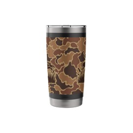 Vintage Waterfowl Hunting Camo Camouflage Duck Hunters Stainless Steel Insulated Tumbler