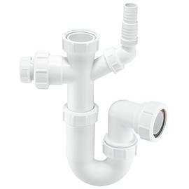 Mcalpine ASC10-CO 75mm Water Seal 1.5" Multifit Outlet Tubular Swivel Sink Trap with 19/23mm pipe connection