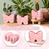 2 Pcs Coquette Bow Succulent Pots with Drainage Pink Bowtie