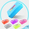 Enday Pencil Box Blue, Plastic Pencil Case, Multipurpose Storage Utility