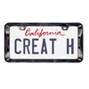 Creathome 3D Curly Wave Pattern Black License Plate Frame from