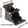 Lheng 2Pack Black Foldable Bracket Self-Lock Hinge Hardware with Screws
