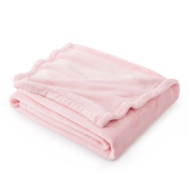 Bedsure GentleSoft Pink Fleece Throw Blanket for Couch - 300GSM Cozy Soft Blankets for Women, Cute Small Fleece Throws for Girls, Pink Home Decor Gifts, 50x60 Inches