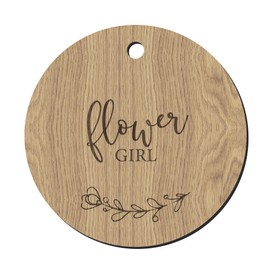 Wooden Wedding Dress Hanger Tag for Bride/Bridesmaid/Flower Girl/Maid of Honour/Mother of the Bride/Groom (Flower Girl)
