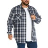 HOdo Big and Tall Mens Thin Flannel Shirt Lightweight Button