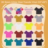 VINYL FROG Glitter Heat Transfer Vinyl 20 Pack 25 x