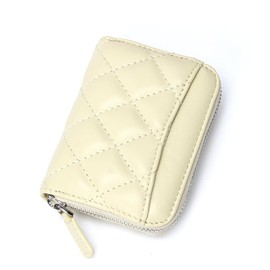 Riorune Bifold Wallet, Women's Mini Wallet, Compact Card Case, Coin Purse, Mini Wallet, Genuine Leather, YKK Zipper, Skimming-Prevention Function, yellow