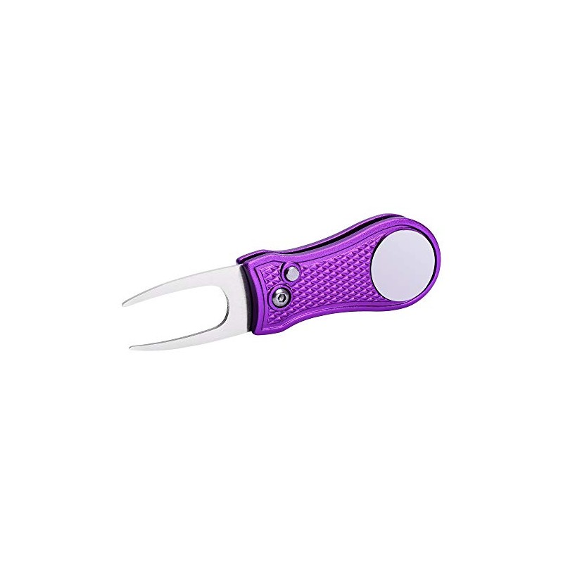 Mile High Life All-Metal Foldable Golf Divot Tool with Pop-up