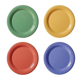 GET NP-6-MIX Commercial-Grade Dessert Plate, 6.5", Mardi Gras Mix (Set of 12)