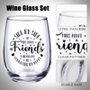 Irenare 6 Pcs Friends Wine Glasses, 15 oz Wine Glasses