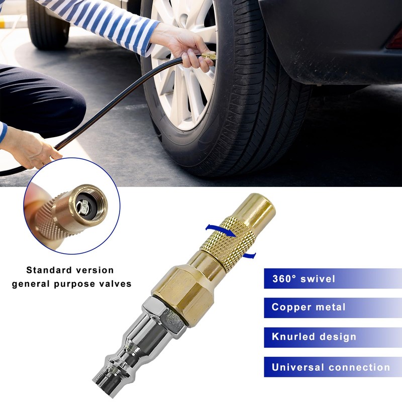 BWBWND 7PCS Heavy Duty Brass Air Nozzle with Quick Connector,