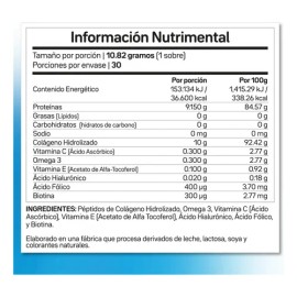 Colágeno Hidrolizado Velvet Plus Primetech, 30 Sobres De 10.82 Gr, Con Vitaminas Y Antioxidantes Para La Piel, Cabello Y Uñas procesado Con Tecnología Alemana De Alta Pureza Y Fácil Absorción