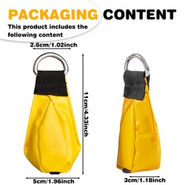 MEGYAD Throwing Bag: Multipurpose Rope Sling Bag Made of Nylon, Climbing Tree Rope Throwing Weight Bag, Stainless Steel D-Ring, Throwing Bag Climbing for Tree Climbing Tree Work Mountaineering (210 g,