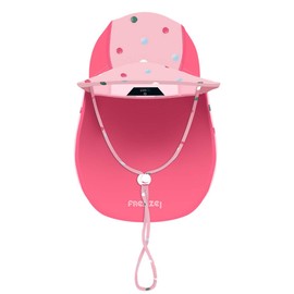 Foruhoo Baby Boys UV Protection 50 Drawstring Wide Brim Summer Hat Sun Hat - Pink Dots