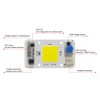 Vrabocry 50W 220V COB High Power Cool White 10000K-15000K LED