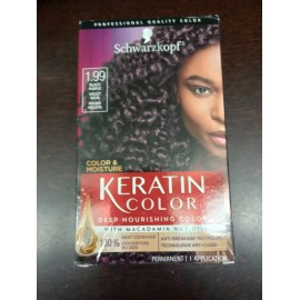 Schwarzkopf Keratin Color Permanent Hair Color Cream 1.99 Black purple