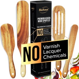 Healthy NO VARNISH Spurtles Kitchen Tools As Seen On TV Wooden Utensils for Cooking Wooden Kitchen Utensil Set Wooden Spatula for Cooking Wooden Spoons for Cooking Wok Spatulas For Nonstick Cookware