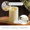 Luminara Scalloped Edge Flameless LED Candle, Ivory, 3" x 5",