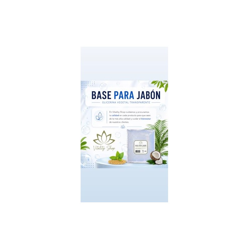 Material Glicerina Vegetal Hacer Jabón Transparente 1kg