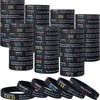 QEERBSIN 20-Pack Bible Verse Silicone Bracelets Bulk Scripture Wristbands