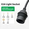 FIRMERST 15FT Outdoor E26/E27 Light Socket with Plug and IP44