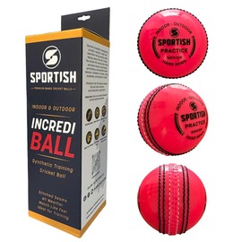 SPORTISH Senior Pink Incrediball Cricket Balls Pack of 3 Soft Practice Ball