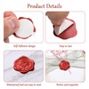 Yoption Rose Wax Seal Stickers, 50 Pack Metallic Red Self