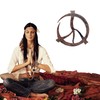 Ecqizer Peace Sign Wall Decor - Hippie-Inspired Copper Wall Art