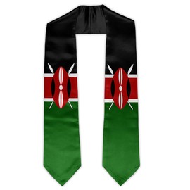 BMHHTM Kenya Flag Graduation Stole, Kenyan Flag Graduation Sash for Graduate, Graduation Gift 72" Long