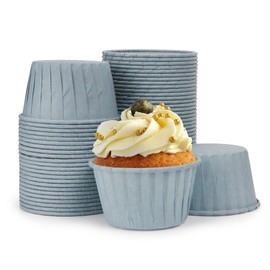 Volein Paper Muffin Cases Pack of 50 Cupcake Moulds for Birthday/Party/Wedding (Orange)
