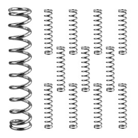 Stainless Steel Compression Spring, Pack of 12, 1 x 7 x 35 mm Compression Spring, Alloy Spring Steel Coil Spring for Replacement and Repair Spring Toy Tools