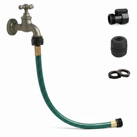 Leader Hose for Outdoor Garden Connection: 2FT 1/2" Short Hose with Male to Female Fittings Leakproof and No Kink for Faucet Extension Drip Irrigation