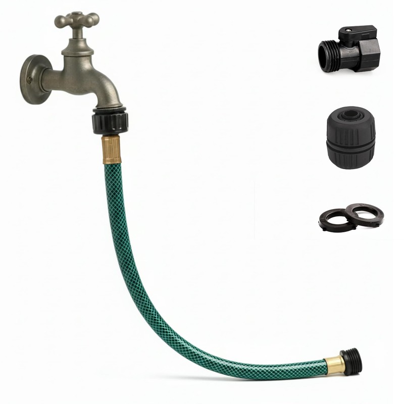 Leader Hose for Outdoor Garden Connection: 2FT 1/2" Short Hose