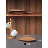 AIDEA Acacia Wood Dinner Plates, 11Inch Round Wood Plates Set