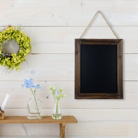 SANY DAYO HOME Rustic Wall Hanging Magnetic Chalkboard Signs 14 x 11 inches Distressed Wood Framed Display Board for Kitchen, Wedding Party, Pantry, Office, Classroom - Brown