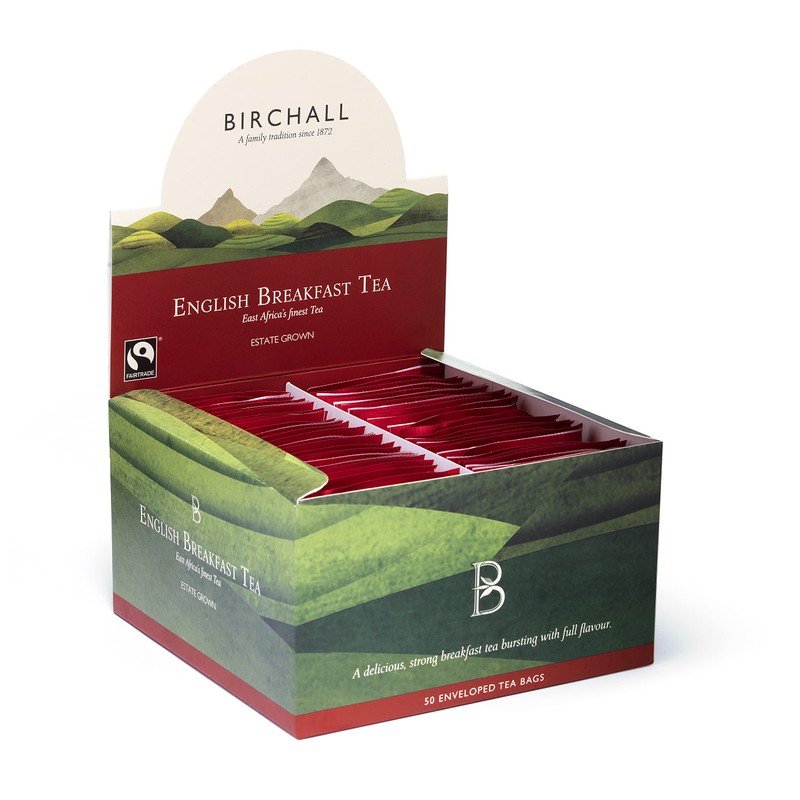 Birchall English Breakfast Tea 50 Enveloped Tea Bags 125g