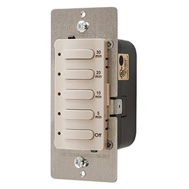 Hubbell Wiring Systems DT5030LA Timer Switches, Single Pole, 8.3 Amp, 120 VAC/277 VAC, 30 Minutes Delay Time Out, Light Almond