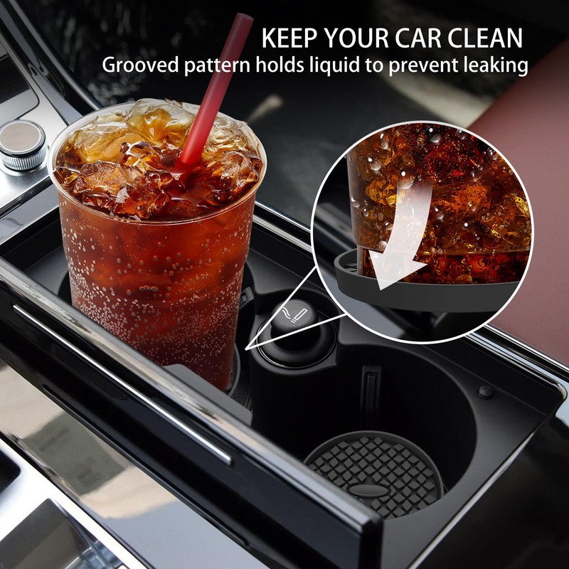 ME.FAN Car Cup Coasters [4 Pack] Silicone Car Coasters/Cup Mats
